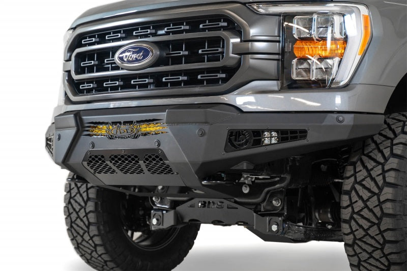 Addictive Desert Designs F197431040103 2021 fits Ford F-150 HoneyBadger Front Bumper w/ Top Hoop