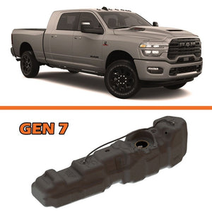 fits Titan Fuel Tanks 7030225 25-26 RAM 2500/3500 Cummins Mega Cab Short Bed 50 Gallon XXL Mid-Ship Fuel Tank