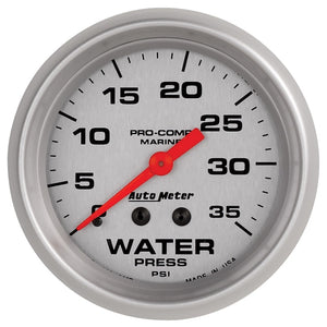 AutoMeter 200773-33 Autometer Ultra-Lite 2 5/8in Mechanical 35 PSI Water Pressure Gauge