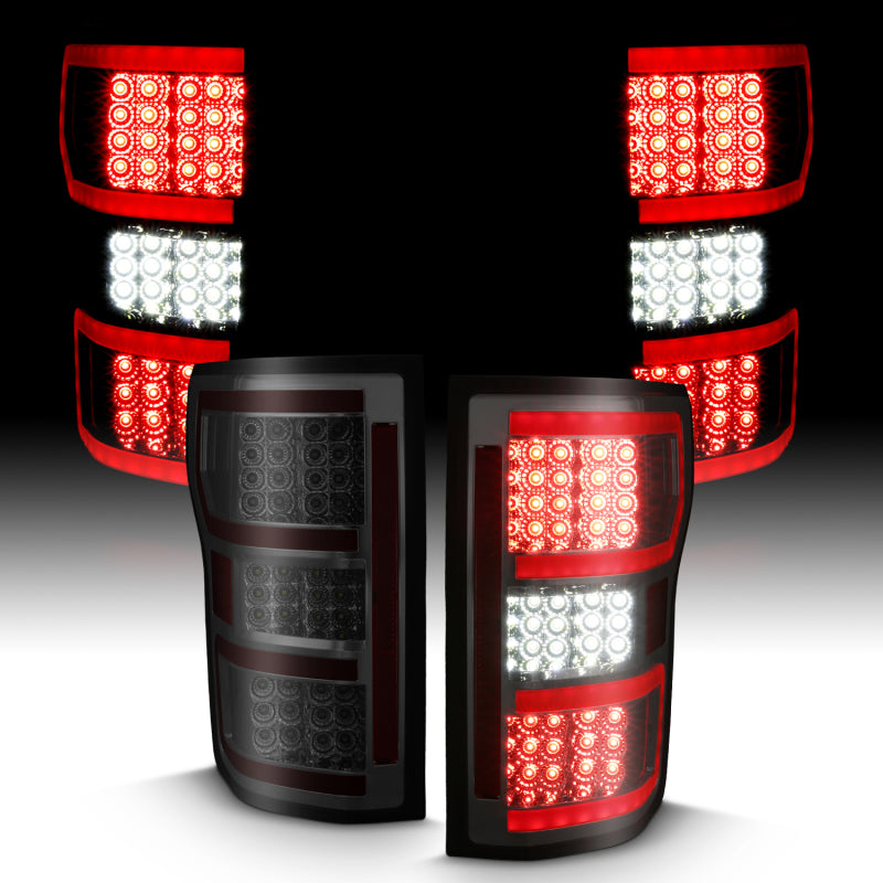 ANZO 311315 2019 fits Ford 18-20 F-150 LED Taillight Smoke (Red Light Bar) (w/ Sequential)