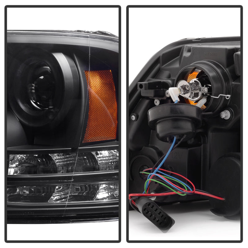 Spyder 5080912 fits Dodge 13-15 Ram Projector Headlights Light Bar DRL Black PR