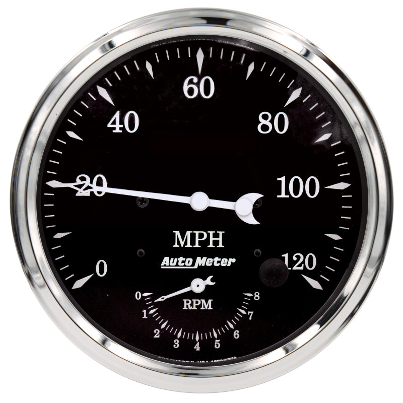 AutoMeter 1770 Auto Meter Old Tyme Black Tach/Speedo 5in. - 120mph & 8k RPM