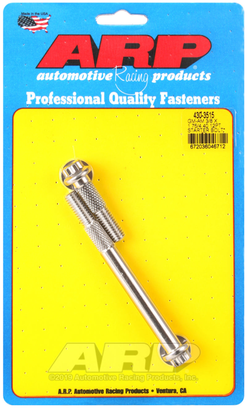 ARP 430-3515 fits GM 3/8 X 1.750/4.400 12pt SS Starter Bolt Kit