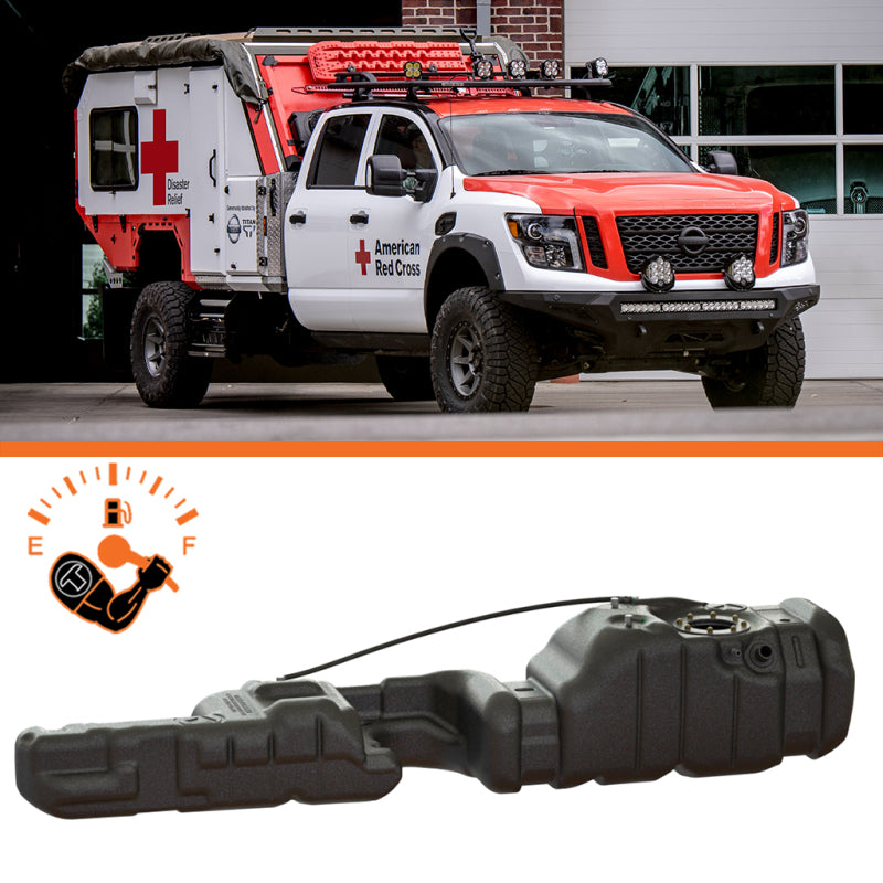 fits Titan Fuel Tanks 7040216 16-19 Nissan Titan XD Cummins Crew Cab 6ft 7in Bed 50 Gallon XXL Mid-Ship Fuel Tank