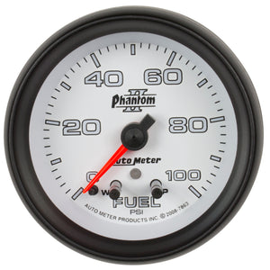 AutoMeter 7863 AutoMeter Gauge Fuel Press 2-5/8in. 100PSI Stepper Motor W/ Peak & Warn Phantom II