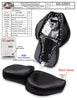 Mustang 75733 Harley Sportster 3.3 Gal Vintage Touring-XIS 1PC Seat - Blackl