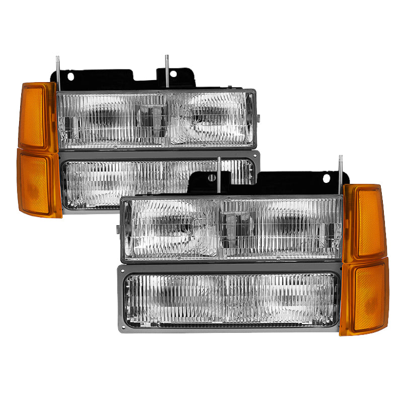 9034428 Xtune fits Chevy 94-98 Suburban Headlights w/ Corner & Parking Lights