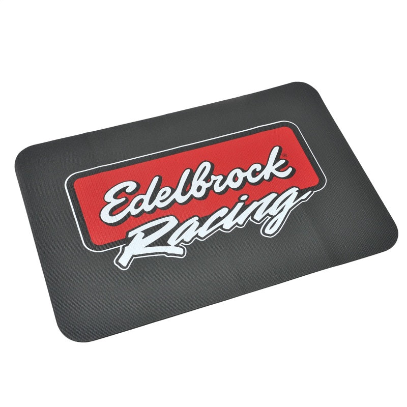 Edelbrock 2324 Racing Fender Cover - PVC Foam Mat - 2 Color Printed Edelbrock Racing Logo