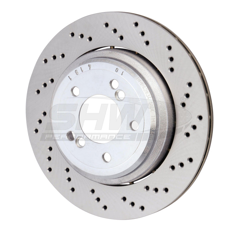 SHW Performance BRR42834 SHW 06-08 fits BMW Z4 3.2L Right Rear Cross-Drilled Lightweight Brake Rotor (34212282304)