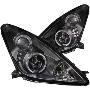 ANZO 121387 2000-2005 fits Toyota Celica Projector Headlights w/ Halo Black