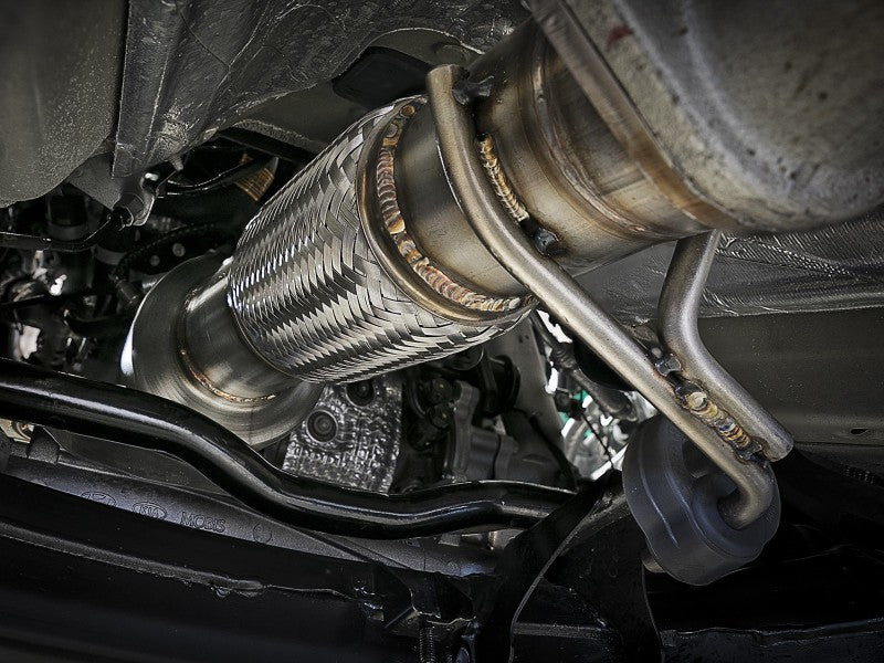 AFE 48-37001-1HC Twisted Steel SS304 Downpipe 2.5in w/Cat 17-18 fits Hyundai El