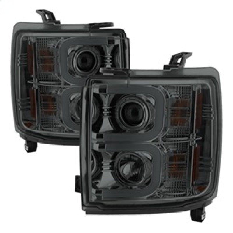 Spyder 5081056 fits Chevy 14-16 Silverado 2500 HD Projector Headlights Light Ba