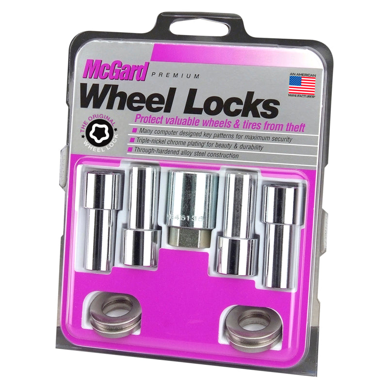McGard 23185 Wheel Lock Nut Set - 4pk. (X-Long Shank) M12X1.5 / 13/16 Hex / 2.165in. Length - Chrome