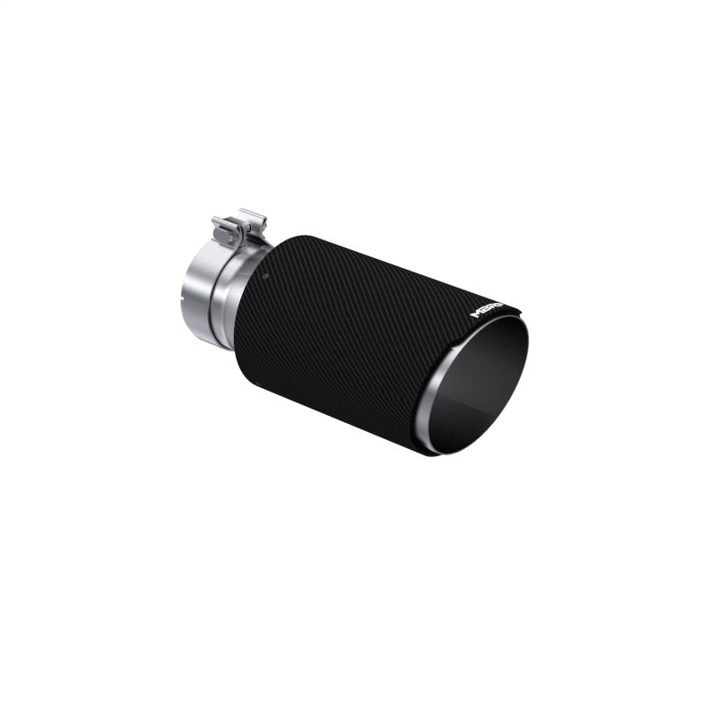 MBRP T5072CF Universal Carbon Fiber Tip 6in OD/4in Inlet/12in L - Angle Cut Tip