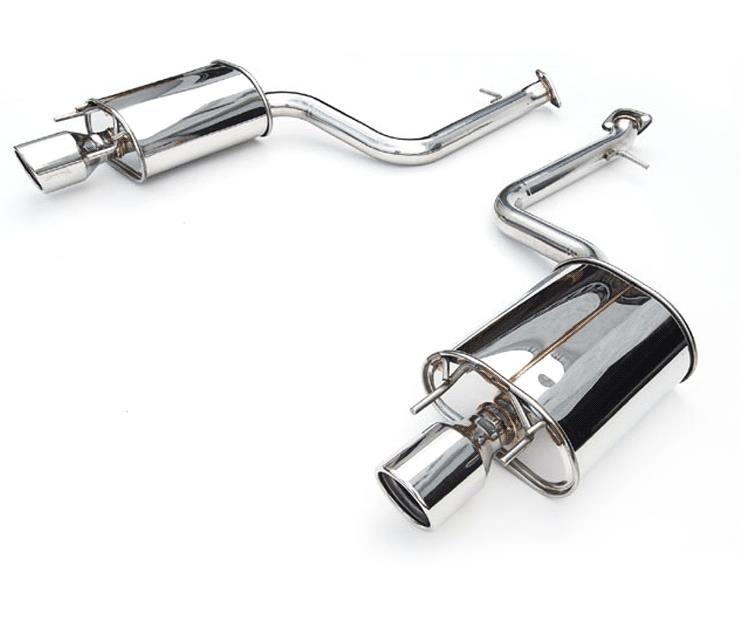 Invidia HS08STIG3T 08-11 STi Hatch / 11 WRX Hatch Dual Q300 Titanium Tip Cat-bac