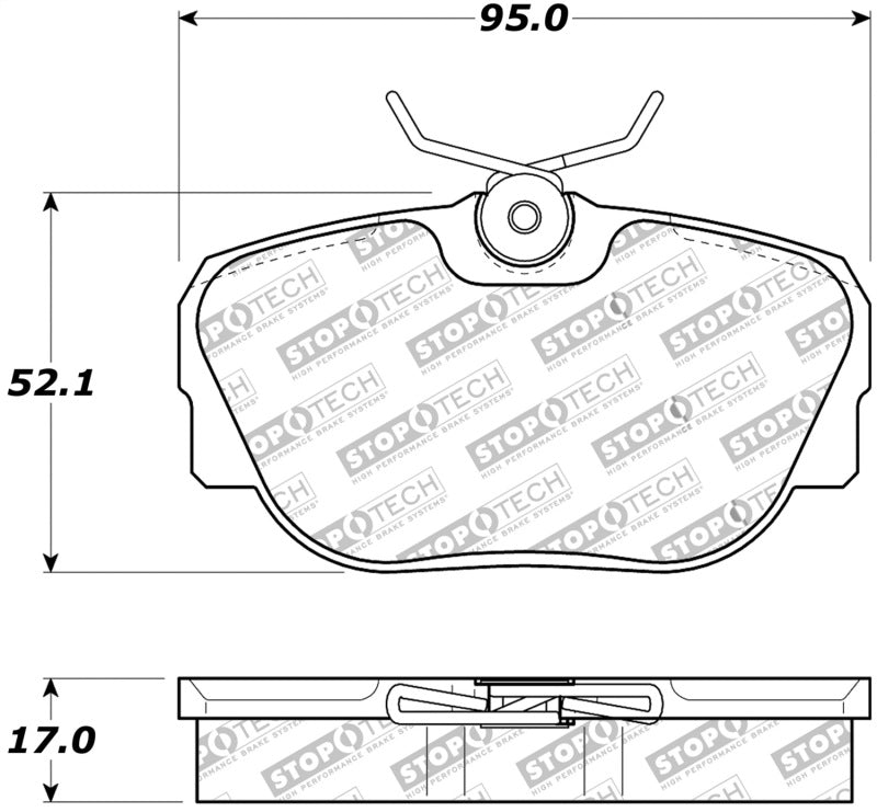 Stoptech 308.0493 Street Touring Brake Pads