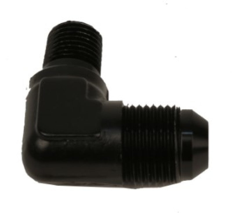 Aeromotive  15667 Fitting Elbow 1/4in-MNPT to AN-08 90-Deg Black