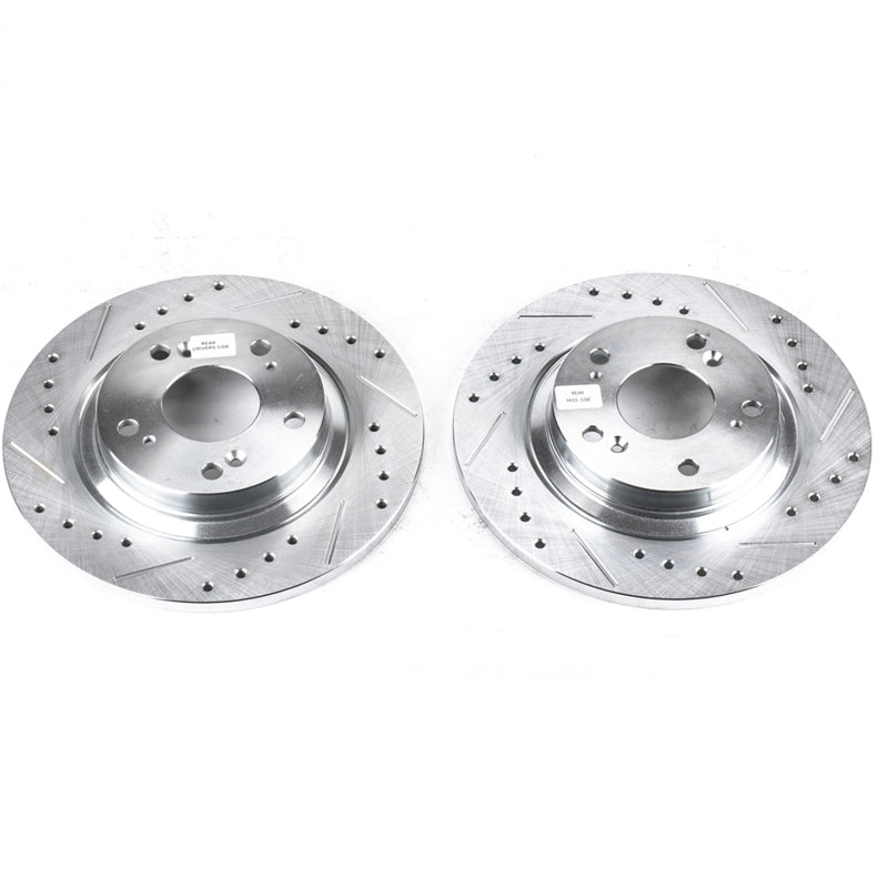 PowerStop fits Honda 00-09 S2000 Rear Evolution Drilled & Slotted Rotors - Pair