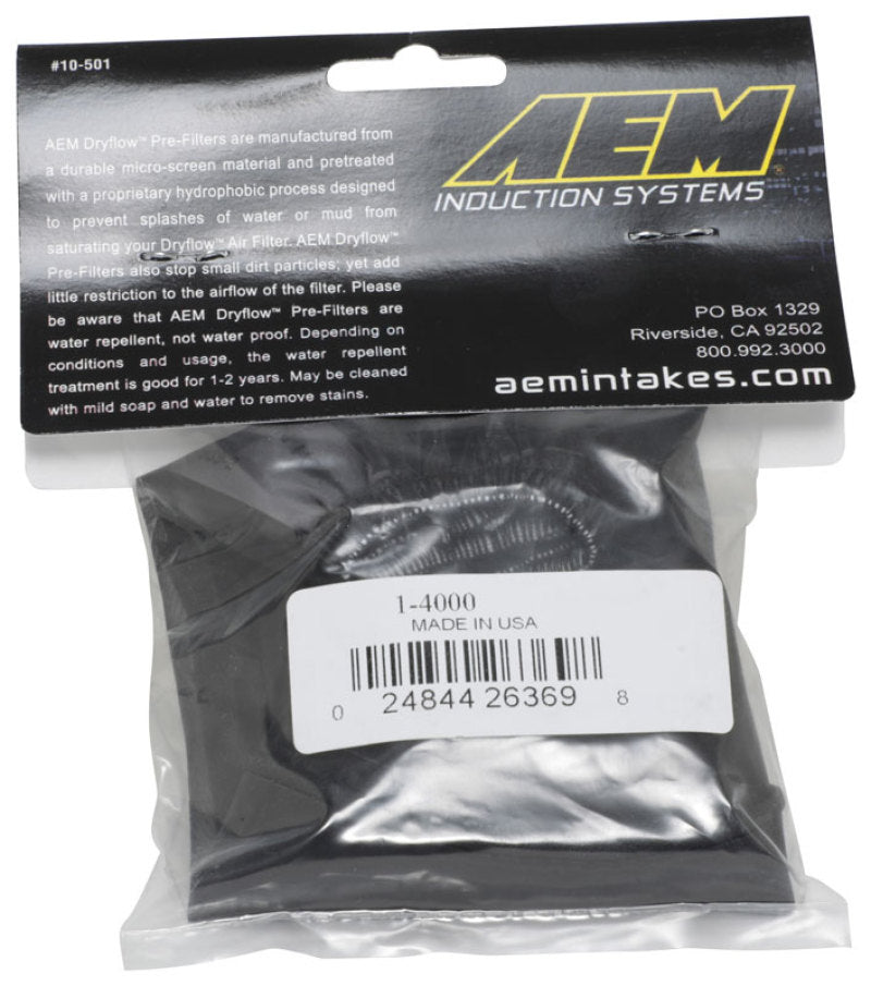 AEM 767011 Air Filter Wrap 6 inch Base 5 1/4 inch Top 5 inch Tall