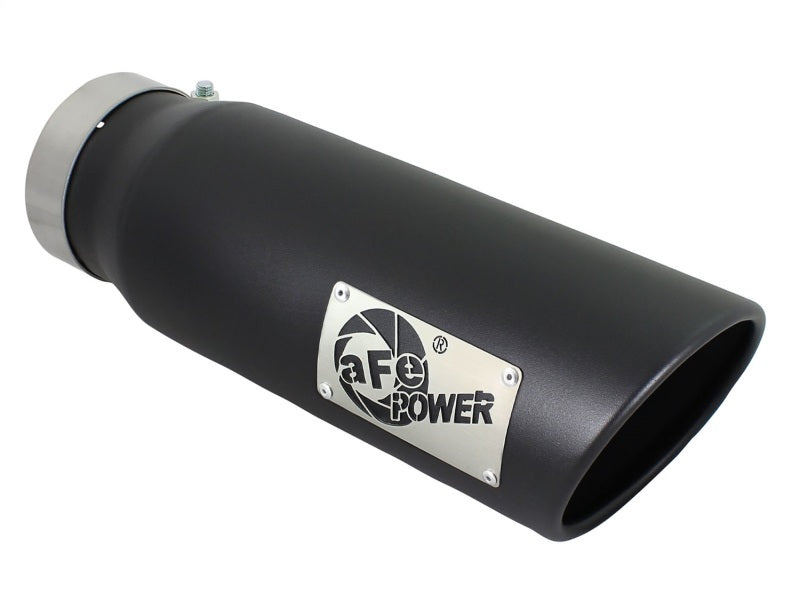 AFE 49T40501-B15 Diesel Exhaust Tip Bolt On Black 4in Inlex x 5in Outlet x 15in