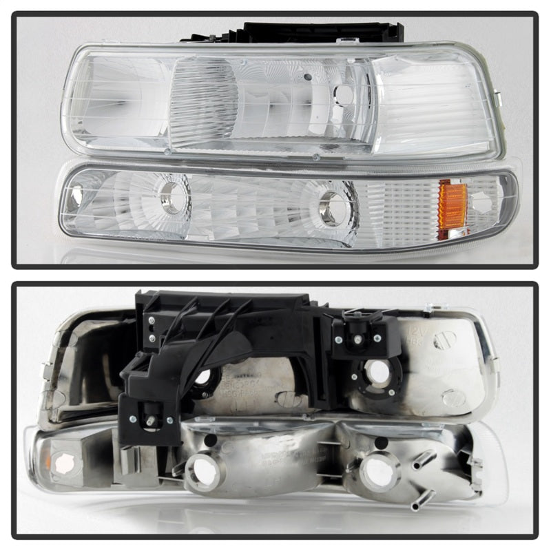 5064226 Xtune fits Chevy 00-06 TahOE Amber Crystal Headlights w/ Bumper Lights