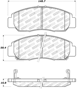 Stoptech 308.0959 Street Touring 03-07 Honda Accord V6 A/T Front Brake Pads