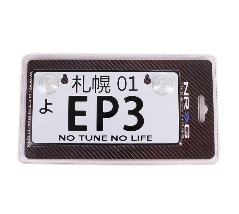 NRG MP-001-EP3 fits Mini JDM Style Aluminum License Plate (Suction-Cup Fit/Universal) - EP3