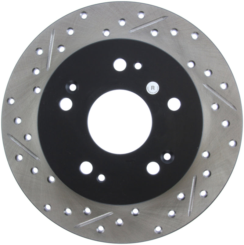 Stoptech 127.40040R 06-09 fits Honda Civic Ex/Si Slotted & Drilled Right Rear Rotor