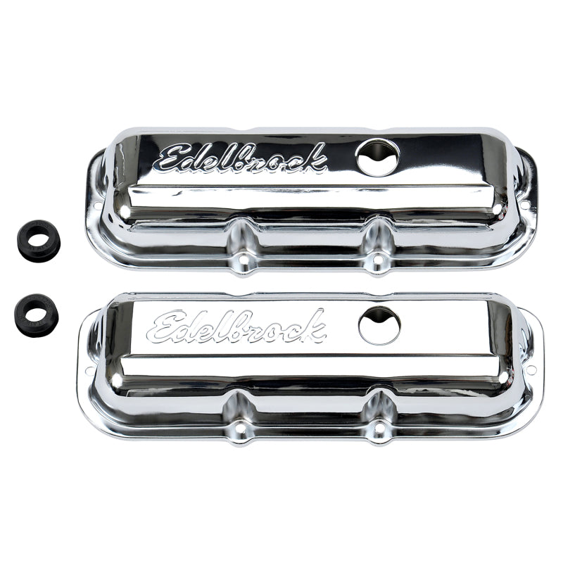 Edelbrock 4488 Valve Cover Signature Series fits Chevrolet 1982-1993 2 8L 60 V6 Chrome