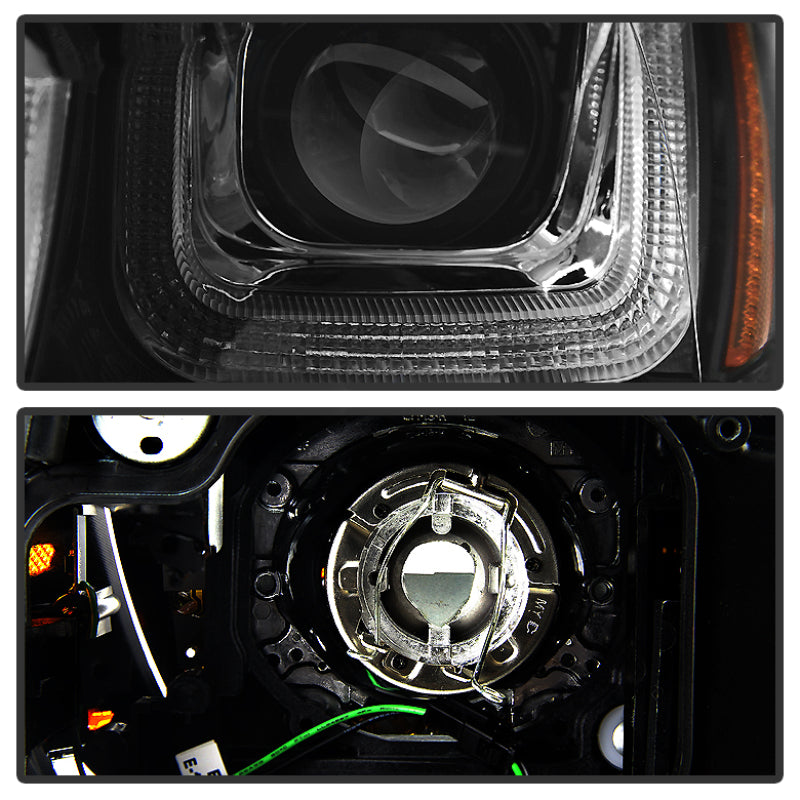 Spyder 5080578 fits Volkswagen 14-16 Golf VII Projector Headlights DRL LED Blk