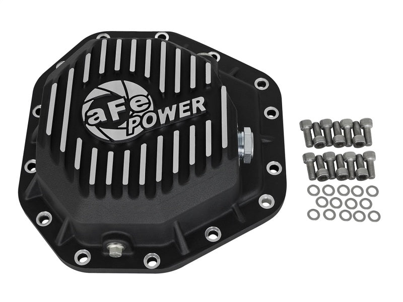 AFE 46-70352-WL Pro Series Rear Diff Cover Black w/Machined Fins 17-19 fits For