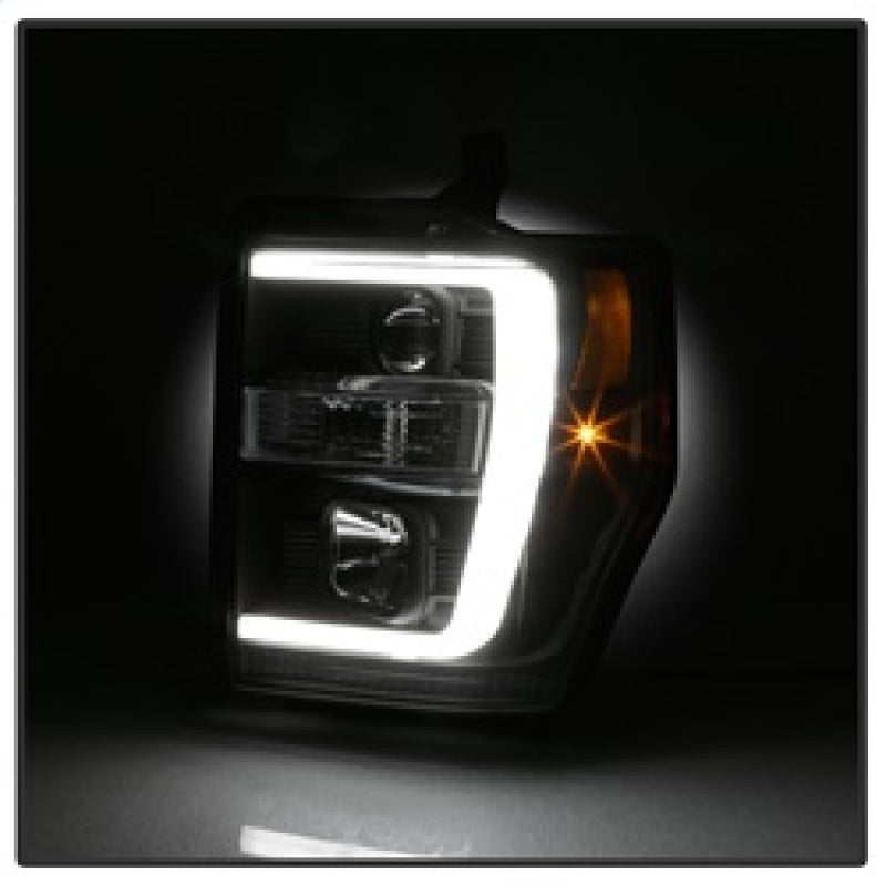 Spyder 5084477 fits Ford 08-10 F-250 Projector Headlights V2 - Light Bar DRL LE