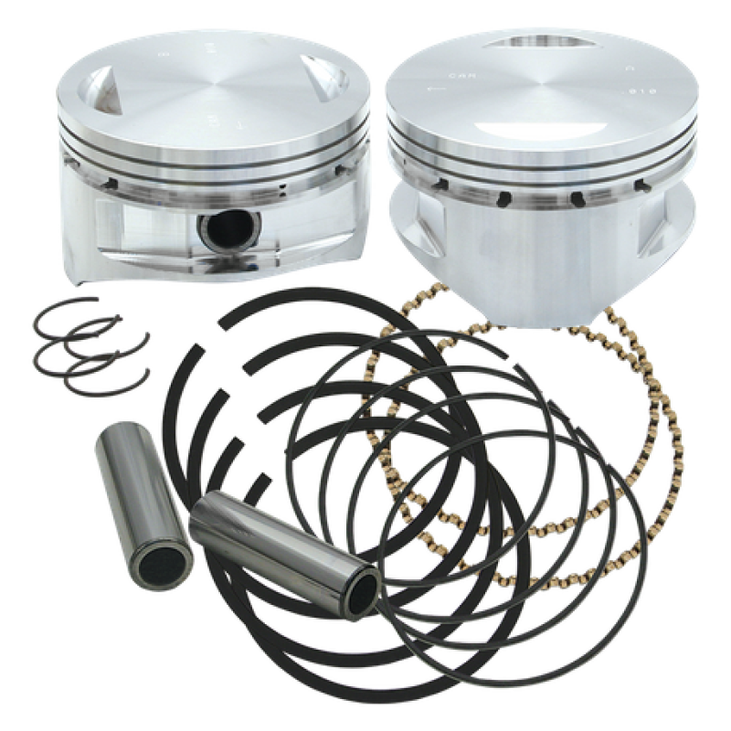 S&S 92-1411 Cycle 84-99 BT 4in x 4-1/2in Piston Set - .010in