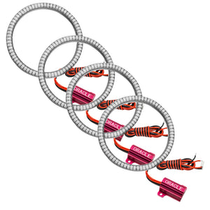 ORACLE Lighting 1290-003 Oracle Ultima GTR LED Waterproof Tail Light Halo Kit - 4 Rings - Red