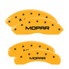 MGP 42019SMOPYL 4 Caliper Covers Engraved Front & Rear fits Mopar Yellow Finish