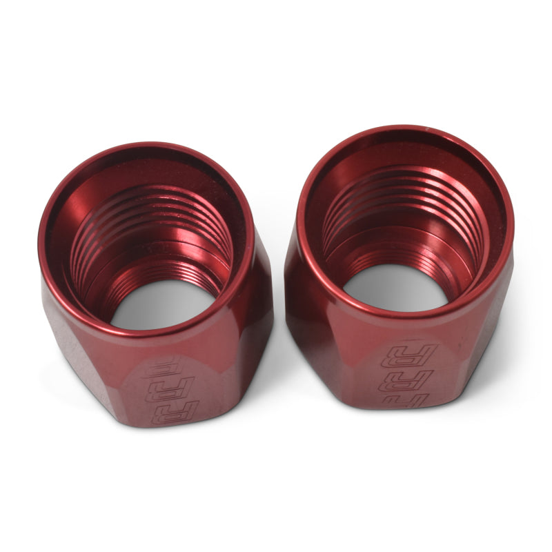 Russell 615540 Performance 2-Piece -10 AN Full Flow Swivel Hose End Sockets (Qty 2) - Polished and Red