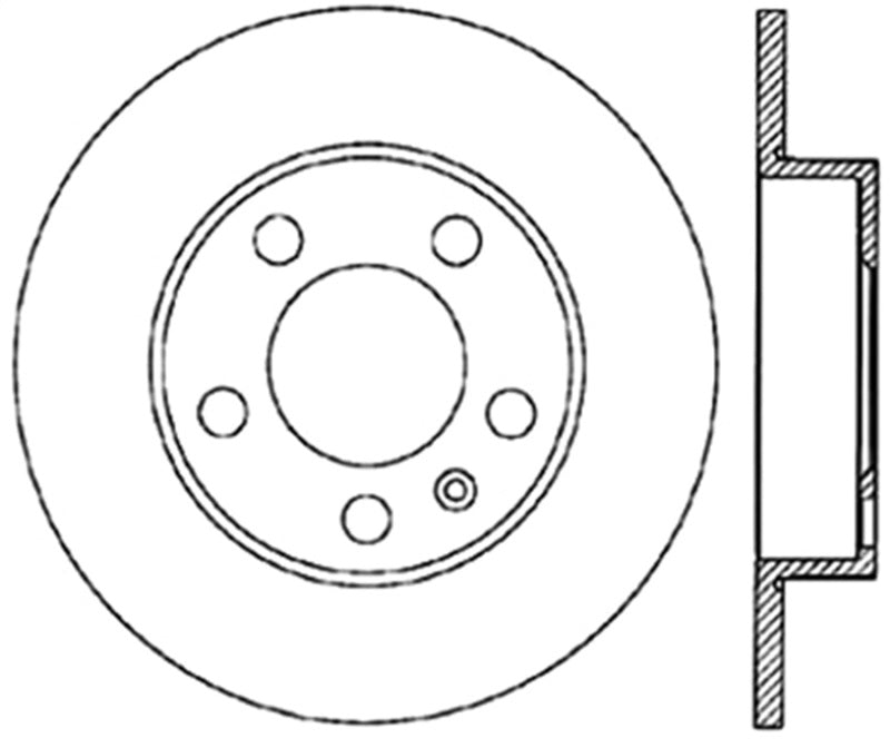 Stoptech 127.33057CR 98-11 Volkswagen Beetle Sport Slotted & Drilled Rear Right Cryo Rotor