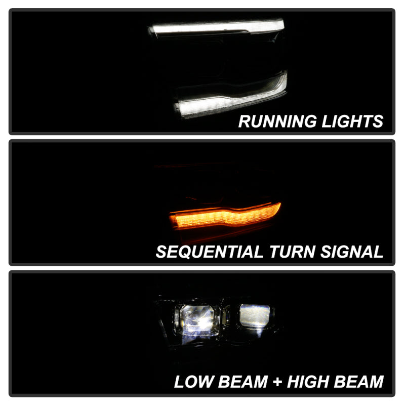 Spyder 5087638 fits Dodge 19-20 Ram Halogen Model Only Projector Headlights Chr