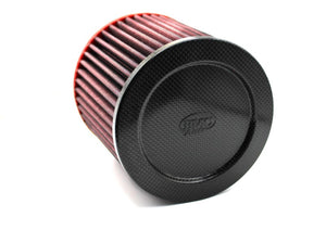 BMC FBSA76-140C Single Air Universal Conical Filter w/Carbon Top - 76mm Inlet /