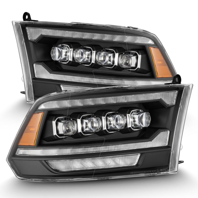 AlphaRex 880555 fits Dodge 09-18 Ram 2500 NOVA LED Proj Headlights Plank Style Design Black w/ Activation Light