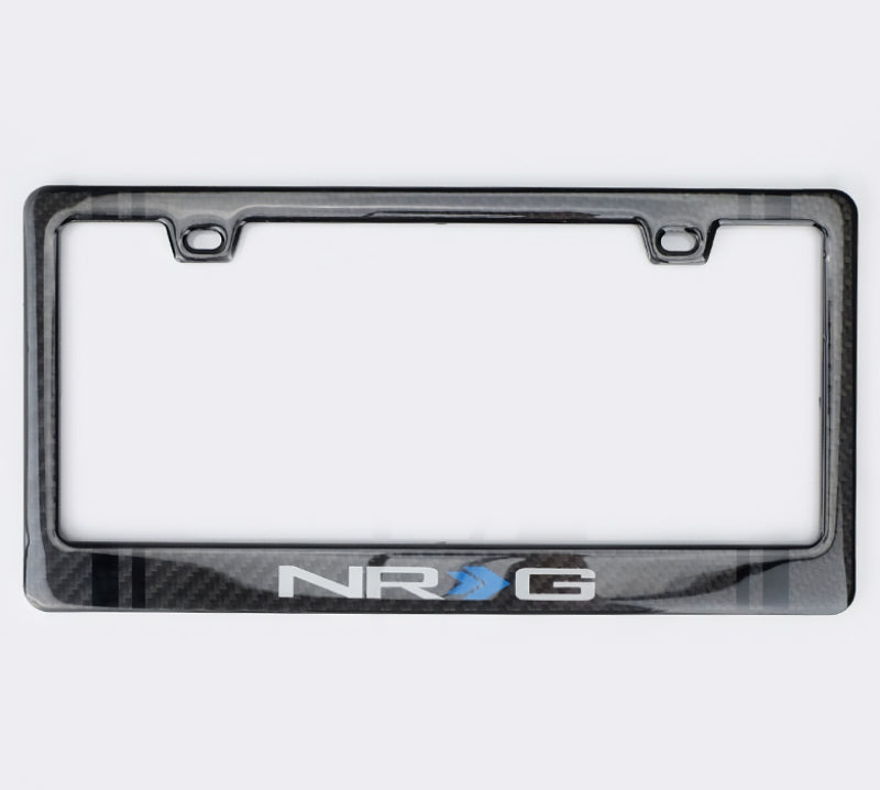 NRG CARB-P200NRG Carbon License Plate Frame/ Fiber Poly Dip Finish Wet w/ NRG Logo