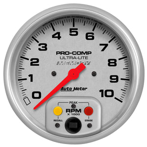 AutoMeter 4494 Autometer Ultra-Lite 5 inch 10K RPM In Dash Tach w/ mem