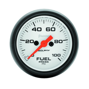 AutoMeter 5763 Autometer Phantom 52mm 0-100 PSI Fuel Pressure Gauge