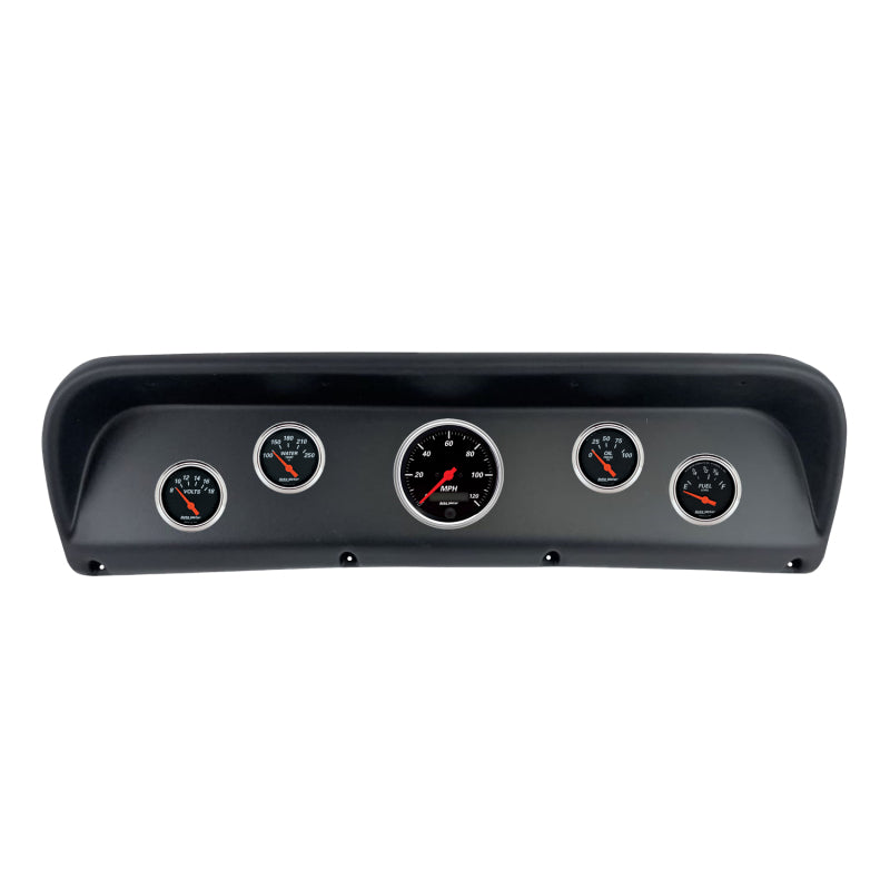 AutoMeter 2937-06 Autometer Designer Black Direct Fit Dash Kit 67-72 fits Ford F100 (1 x 3-3/8in. / 4 x 2-1/16in.)
