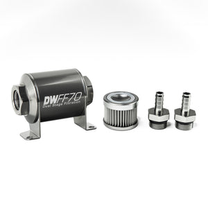 DeatschWerks 8-03-070-010K-38 Stainless Steel 3/8in 10 Micron Universal Inline