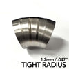 Ticon 141-07650-1314 Industries 3in Dia 1.14D Tight Rad 90Deg Bend 1.2mm/.047in Pre Welded Titanium Pie Cut - 10pk