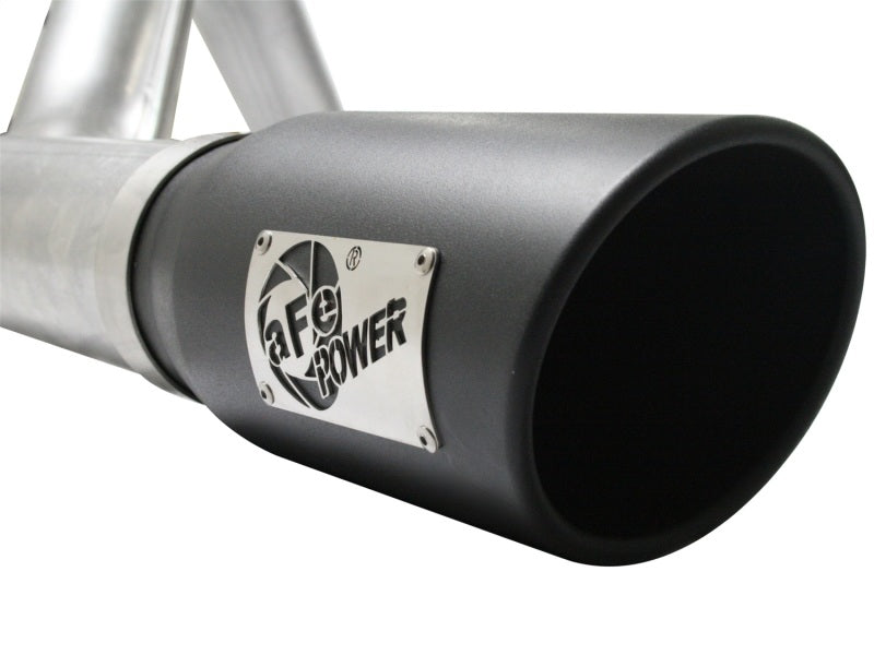 AFE 49-03041-B Exhaust 4in Aluminized Cat-Back w/ 304 SS Black Tip 11-13 fits F
