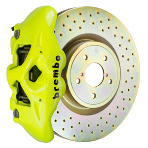 Brembo 1S4.6001A7 Brembo 02-07 fits Impreza/WRX/08-14 WRX Fr GT BBK 4 Piston Cast 326 x30 1pc Rotor Drilled- Fluo. Yellow