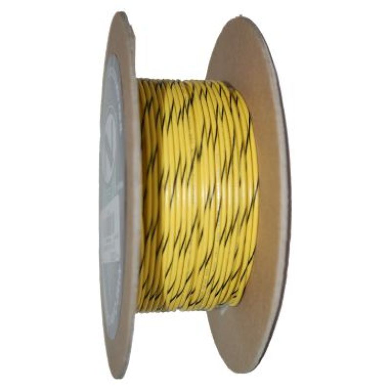 NAMZ NWR-40-100 OEM Color Primary Wire 100ft. Spool 18g - Yellow/Black Stripe