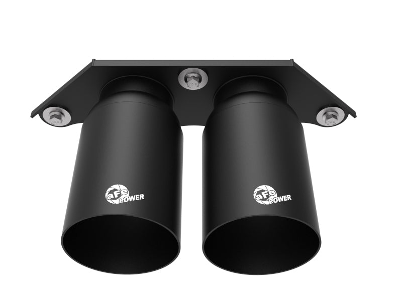 AFE 49C36435-B Mach Force Xp 4in 304 SS Bolt-On Exhaust Tips Satin Black 14-19